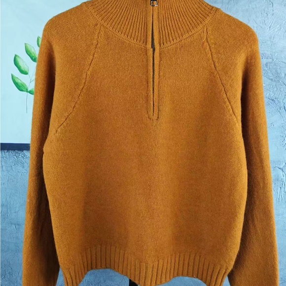 Sezane Warm Amber Turtleneck Sweater - Picture 1 of 4